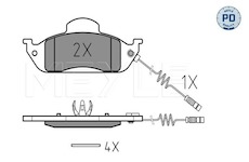 Sada brzdových destiček, kotoučová brzda Meyle 025 231 9317/PD