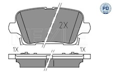Sada brzdových destiček, kotoučová brzda Meyle 025 221 2317/PD
