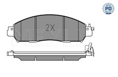 Sada brzdových destiček, kotoučová brzda Meyle 025 224 3917/PD