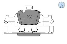 Sada brzdových destiček, kotoučová brzda Meyle 025 259 0018/PD