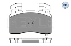 Sada brzdových destiček, kotoučová brzda Meyle 025 259 1516/PD