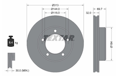 Brzdový kotouč Textar 92108103