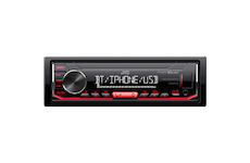 JVC autorádio bez mechaniky/Bluetooth/USB/AUX/červené podsvícení/odním.panel, STM KD-X352BT