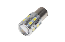 LED BA15s bílá, 12-24V, 12SMD + 3W LED, STM 95C-BA15S-3