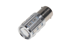 LED BA15S červená, 12SMD  + 3W LED 10-30V, STM 95C-BA15S-3RED