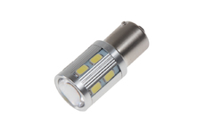 LED BAU15s bílá, 12-24V, 12SMD + 3W LED, STM 95C-BAU15S-3