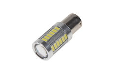 LED BAU15s bílá, 12-24V, 33LED/5730SMD s čočkou, STM 95137