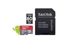 Paměťová karta MicroSDXC 64GB 120M UHS-I + adaptér, SANDISK, STM 8064GCL10SA