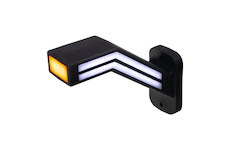 Poziční LED (tykadlo) gumové pravé - červeno/bílo/oranžové, 12-24V,ECE, STM TRL191R