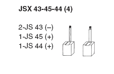Sada uhlíků startéru - Fiat 83225822  GE JSX 43-45-44(4)