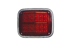 Výstražné LED světlo obdélníkové, 12/24V, červené, STM KF027RED