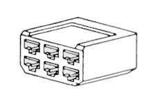 Zástrčka 6-ti pólová, sameček, STM 42012